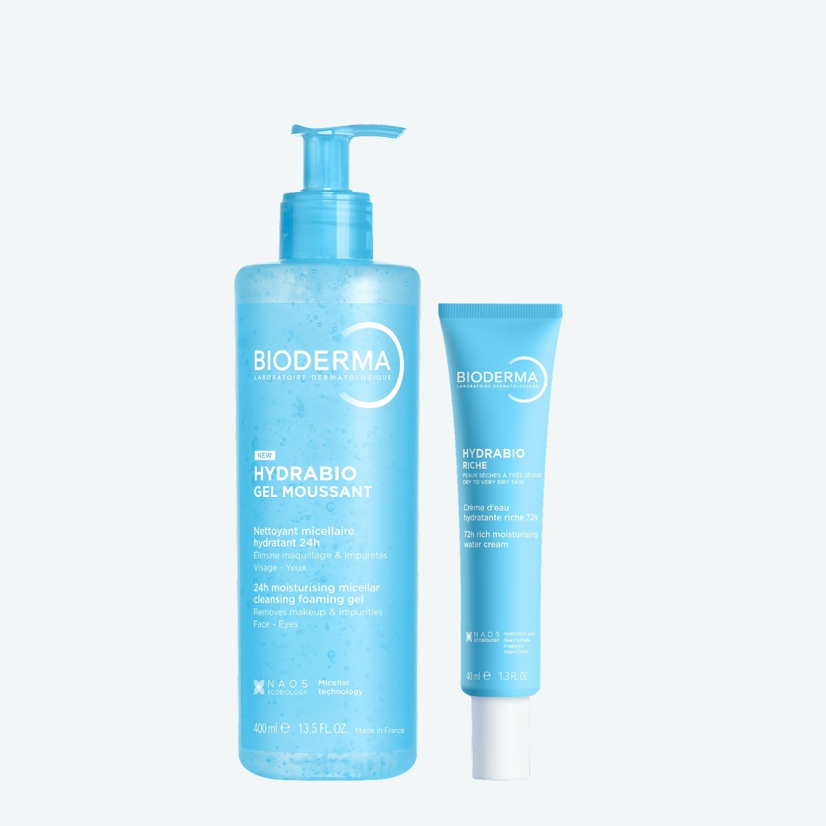 Hydrabio Набор Очищающий увлажняющий гель + Насыщенный увлажняющий крем для сухой кожи