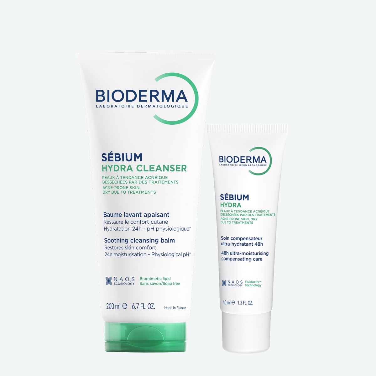 Sebium Успокаивающий очищающий бальзам Hydra + Увлажняющий крем Hydra