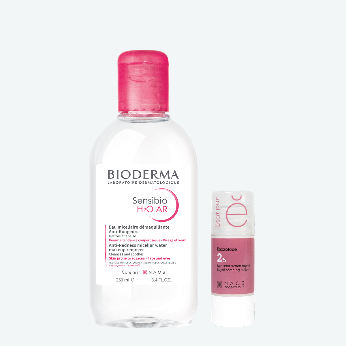 Набор Bioderma + Etat Pur для кожи с покраснениями. Бережное очищение и уход.