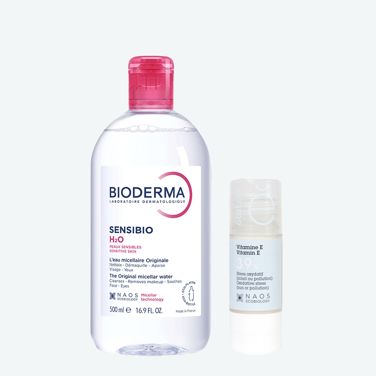 Набор Bioderma Sensibio H2O Мицеллярная вода, 500 мл + Etat Pur Сыворотка с витамином Е 3,9%