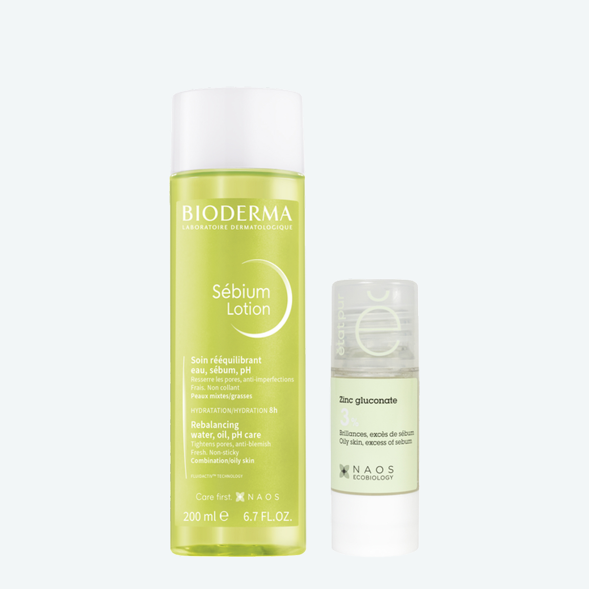 Набор Bioderma Sébium лосьон, 200 мл + Etat Pur Сыворотка с глюконатом цинка 3%