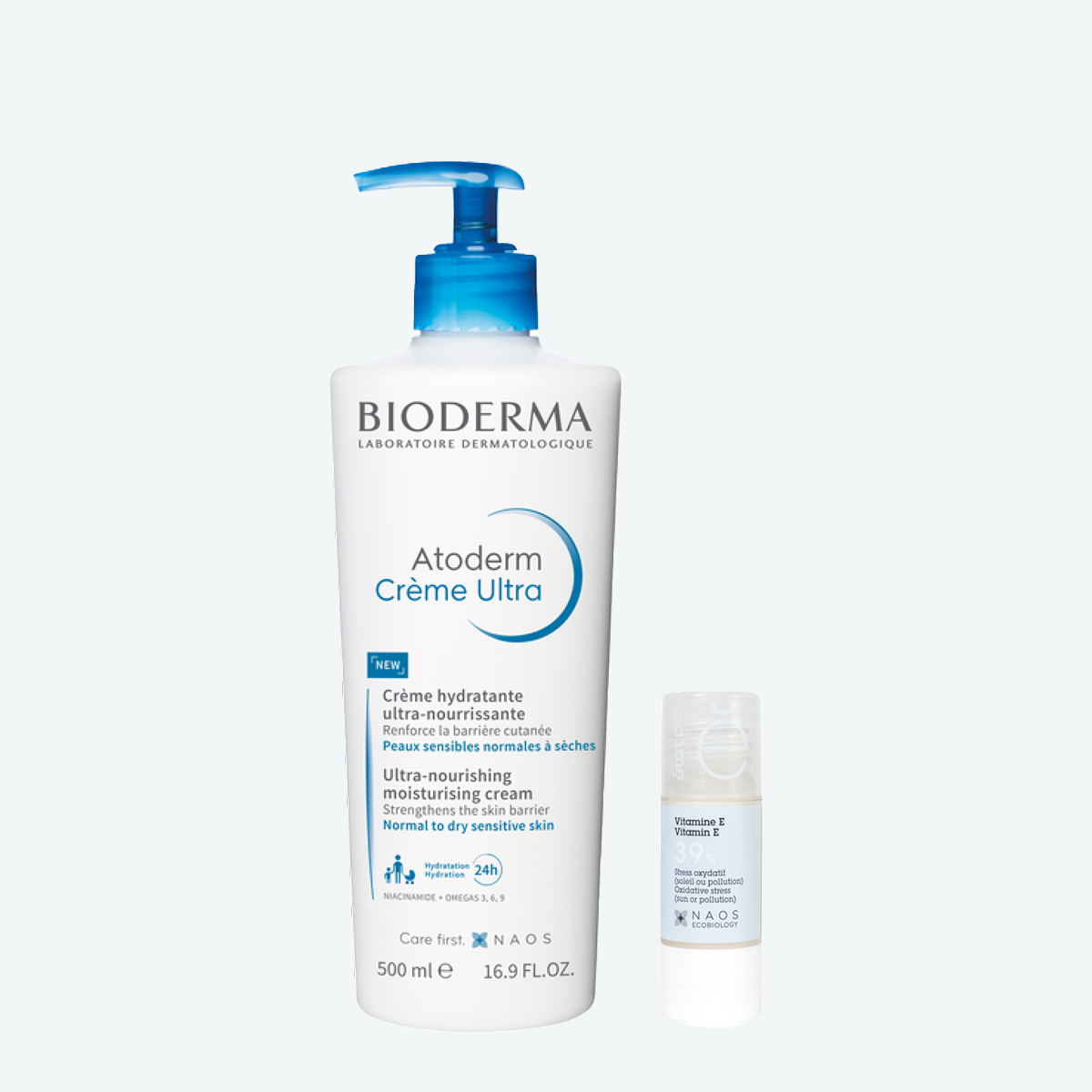 Набор Bioderma Atoderm Крем Ультра, 500 мл + Etat Pur Сыворотка с витамином Е 3,9%