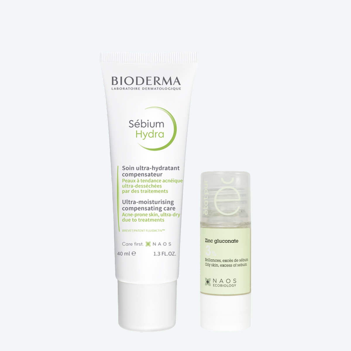 Набор Bioderma Sébium Гидра крем, 40 мл + Etat Pur Сыворотка с глюконатом цинка 3%