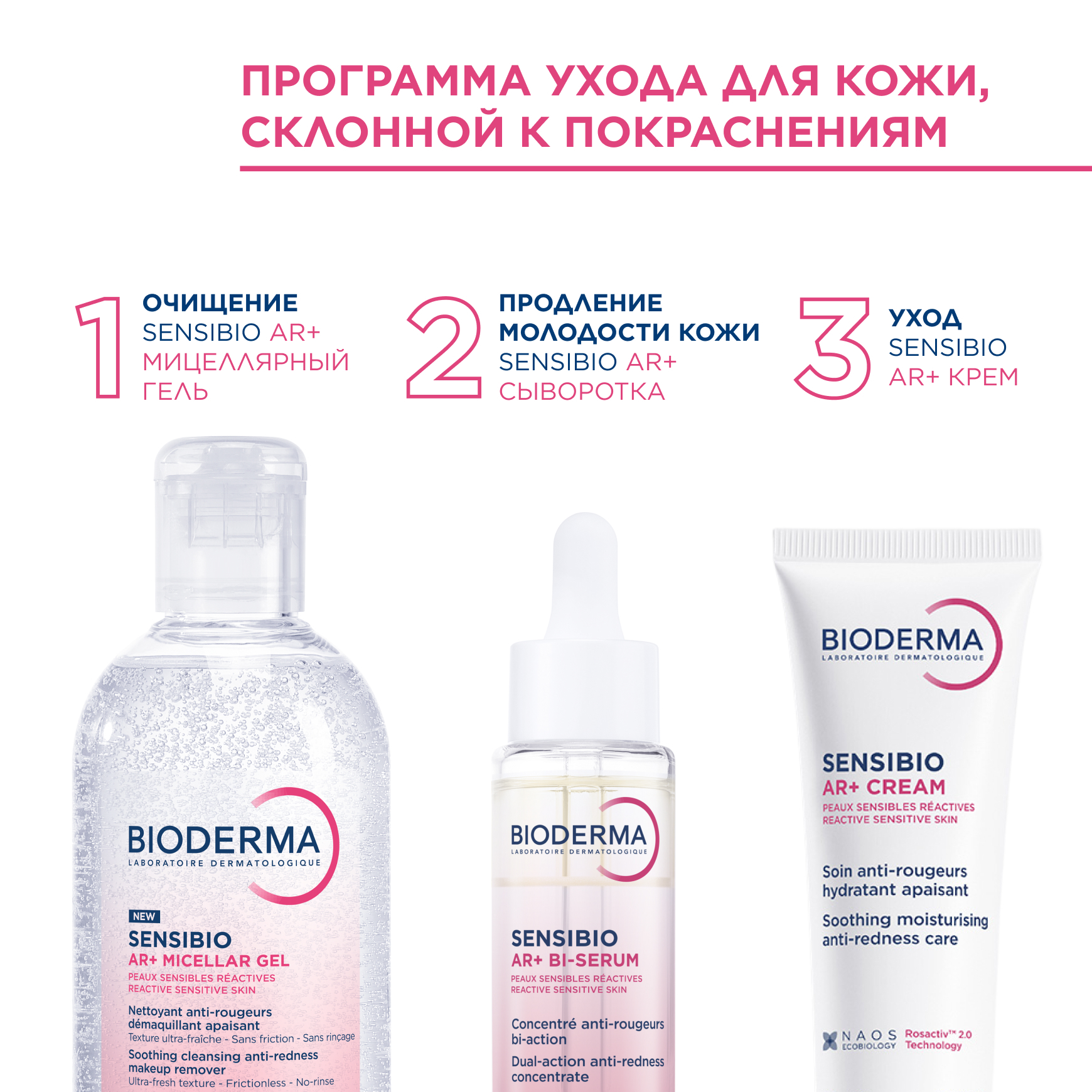 Sensibio AR+ Успокаивающая сыворотка против покраснений и морщин BIODERMA Для с покраснениями и морщинами миниатюра 8