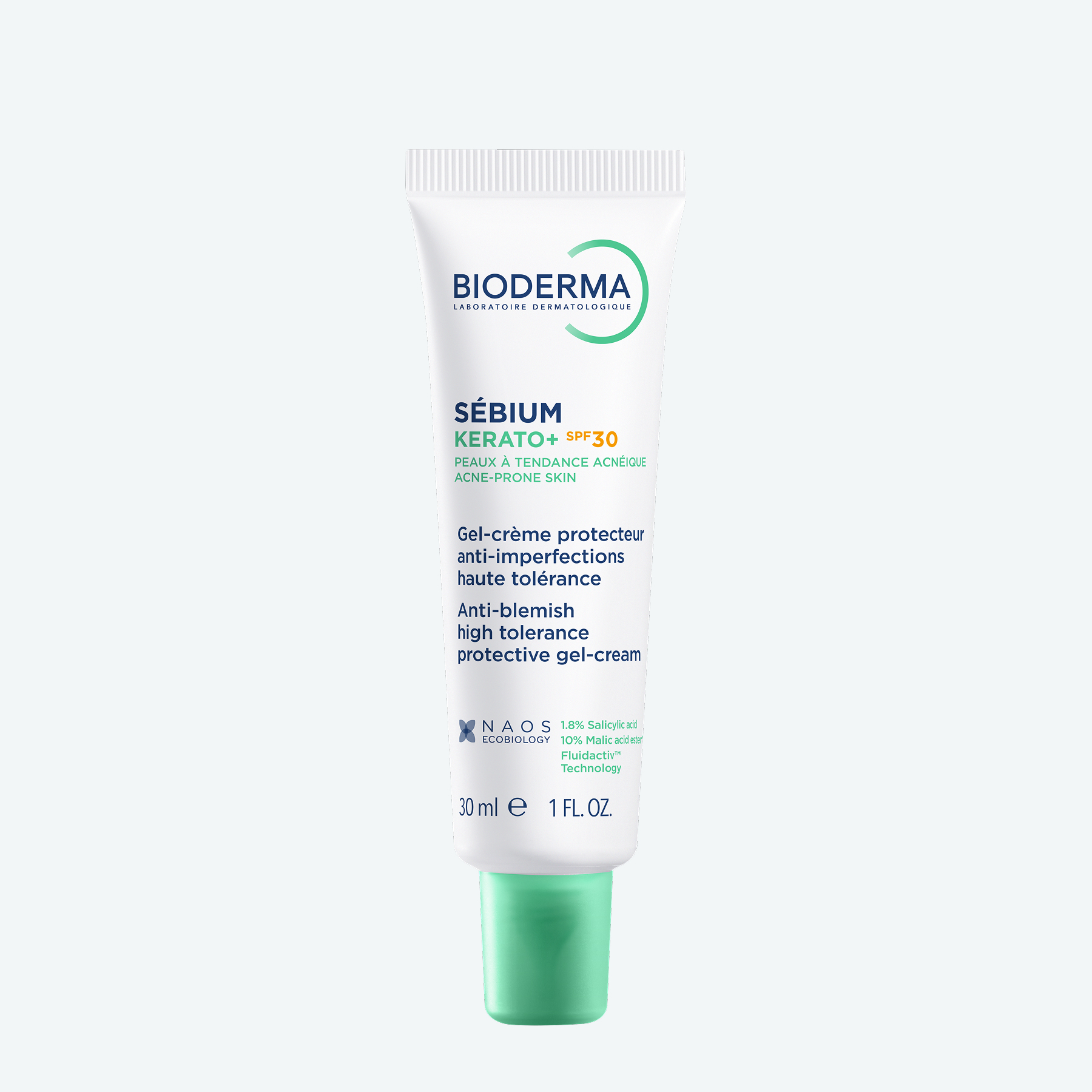 Sebium Kerato+ SPF 30 Солнцезащитный гель-крем против несовершенств кожи BIODERMA Устраняет несовершенства и защищает от солнца миниатюра