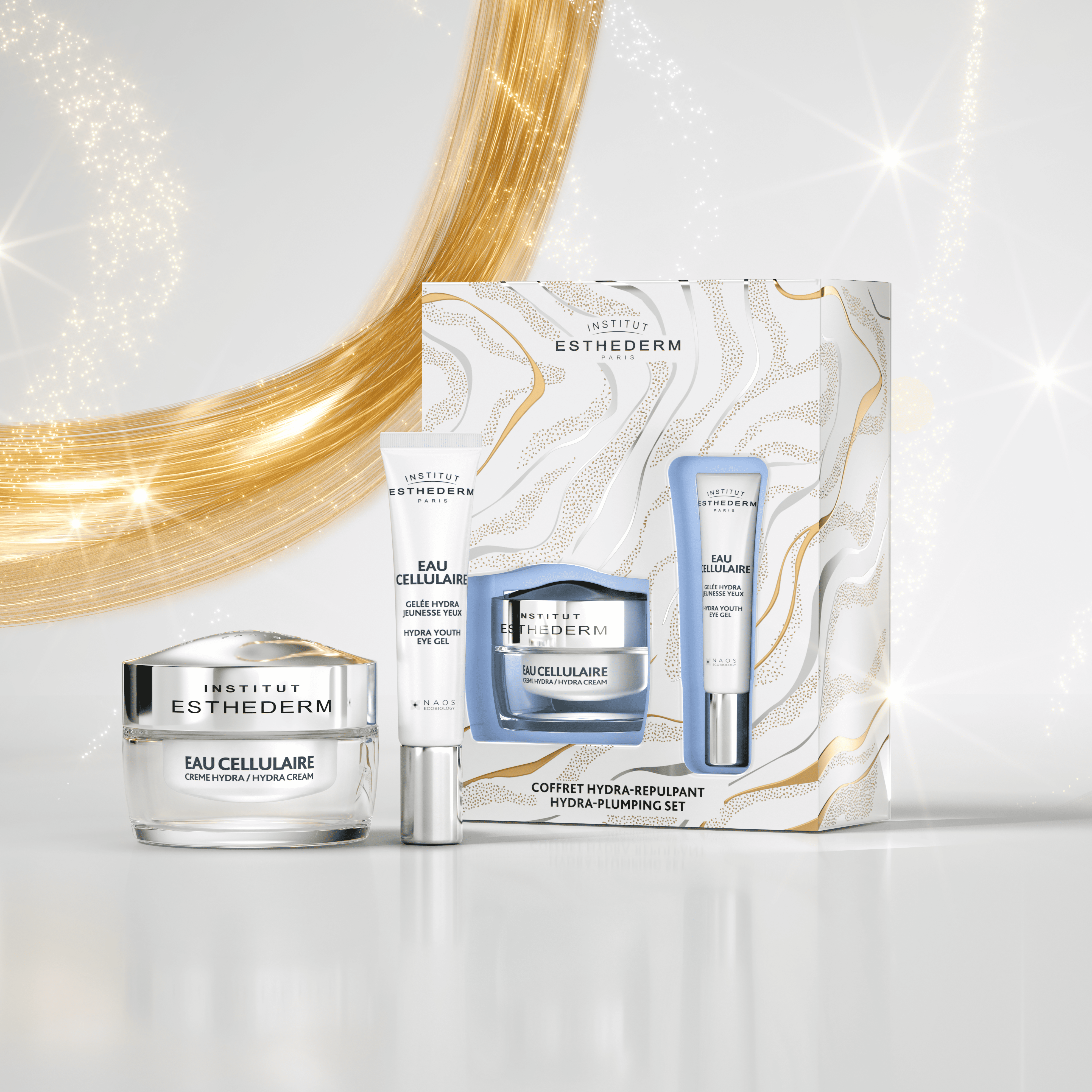 Cellular Water Набор «Сияние и энергия клеточной воды» Institut Esthederm Увлажняющий крем с клеточной водой и увлажняющий гель с клеточной водой для кожи вокруг глаз Eau Cellulaire миниатюра 2