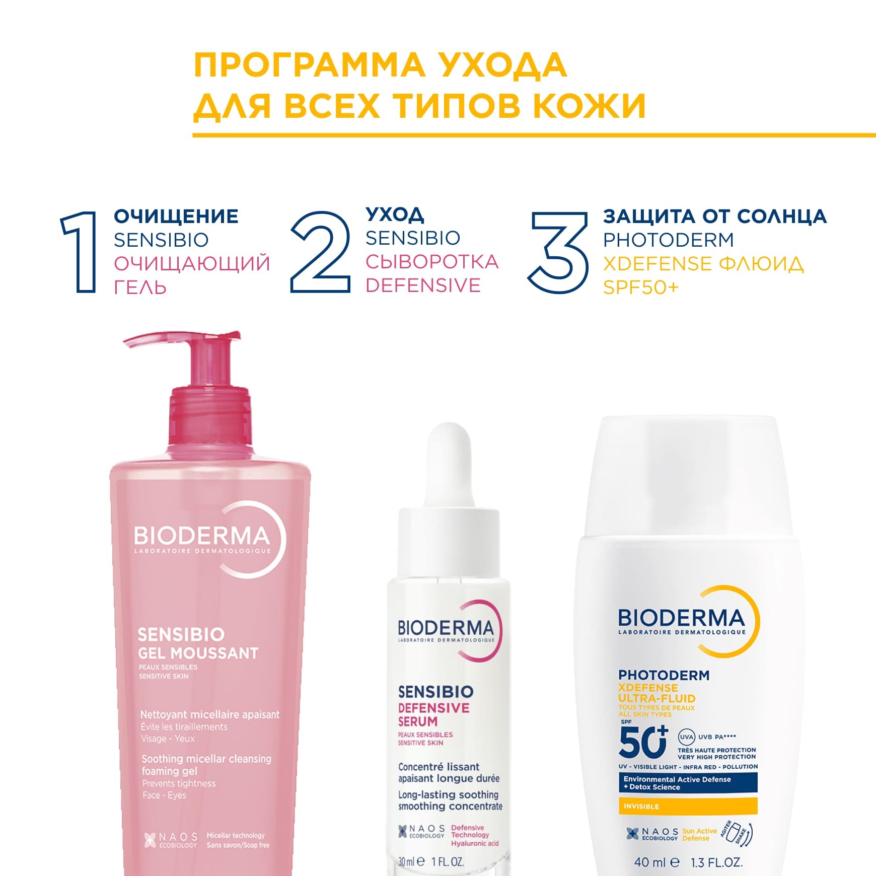 Photoderm Xdefense SPF 50+ Солнцезащитный флюид для всех типов кожи BIODERMA Высокая степень защиты и легкая текстура миниатюра 7