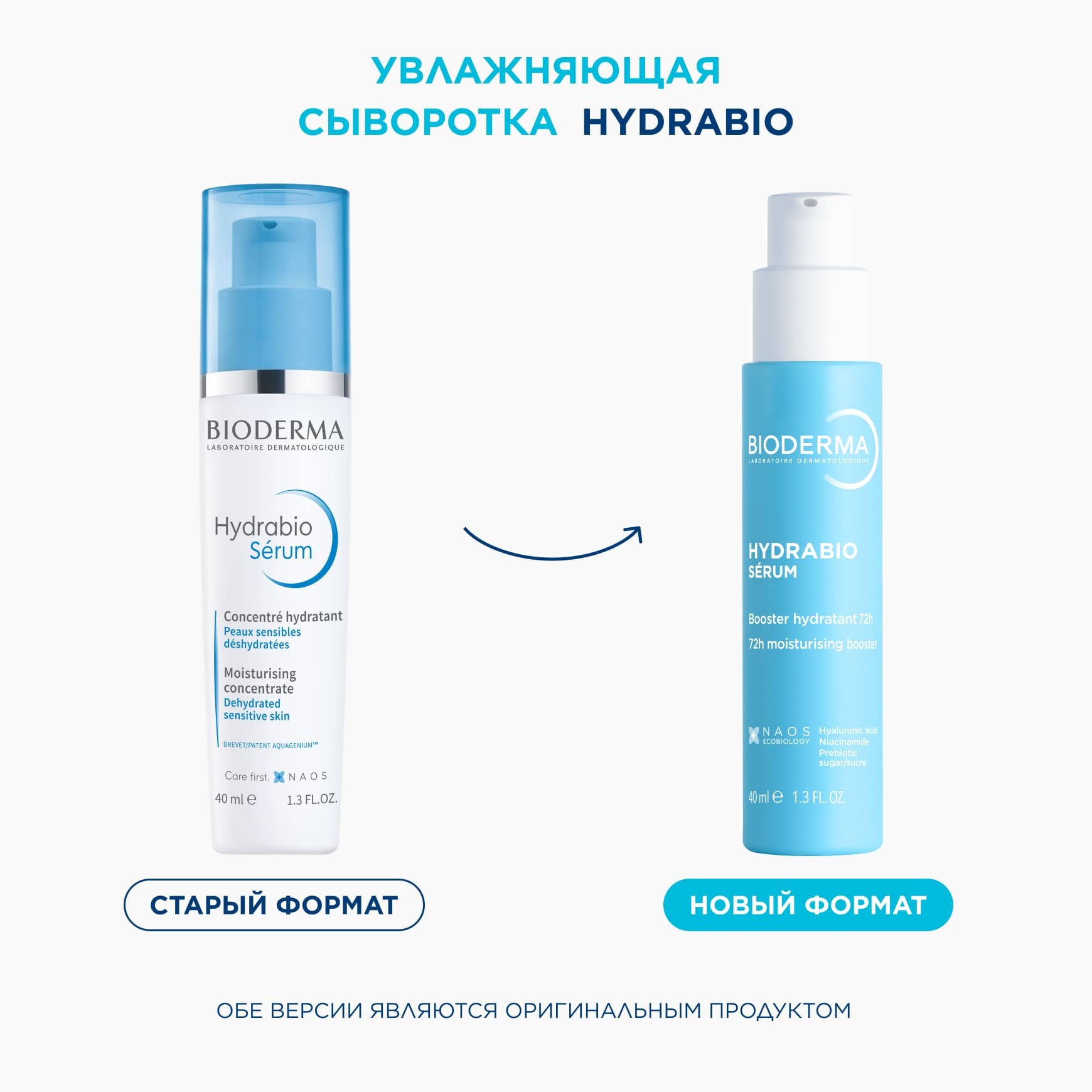Hydrabio Увлажняющая сыворотка для обезвоженной кожи BIODERMA Мгновенно увлажняет и укрепляет кожный барьер миниатюра 2