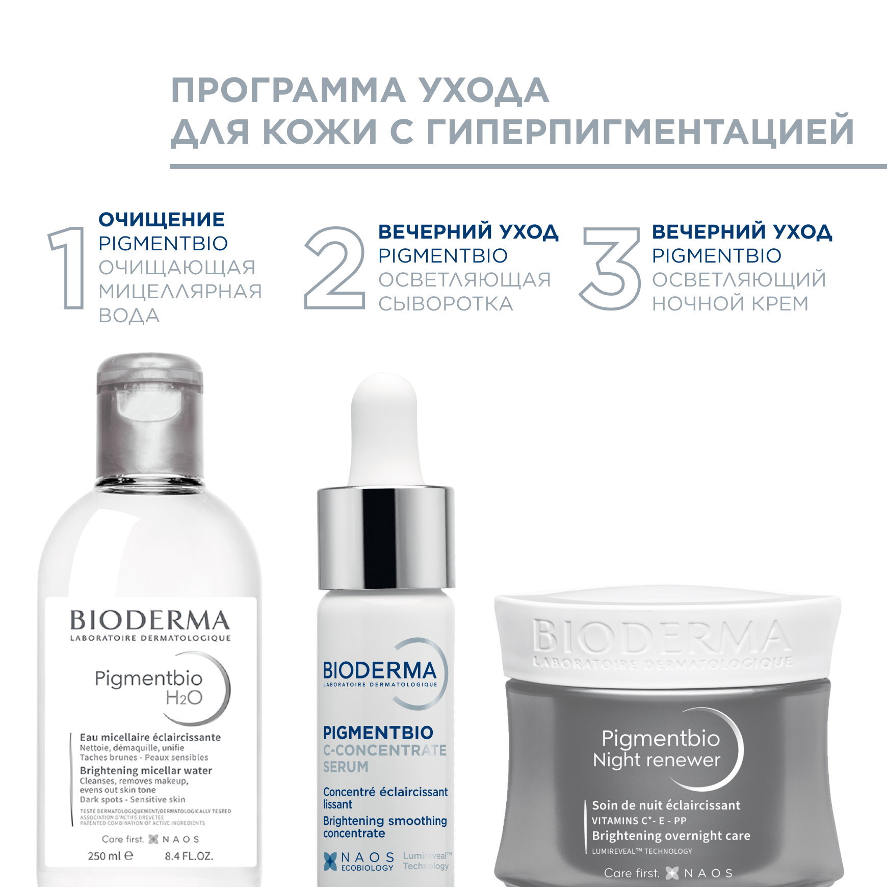 Pigmentbio Осветляющая мицеллярная вода BIODERMA Для чувствительной кожи с гиперпигментацией миниатюра 6