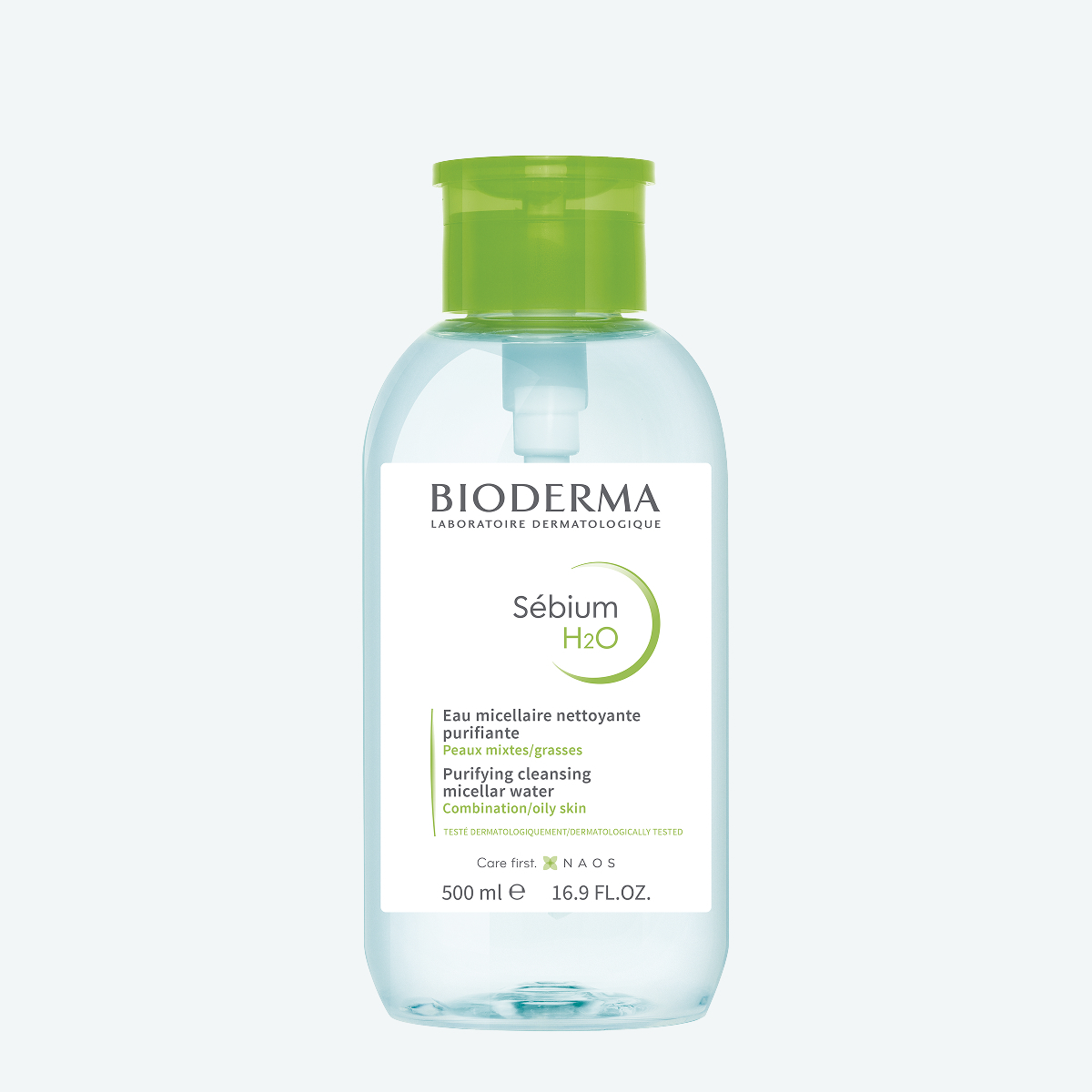 Sébium Мицеллярная вода для жирной и проблемной кожи с помпой BIODERMA Очищает кожу, нормализуя выработку себума миниатюра