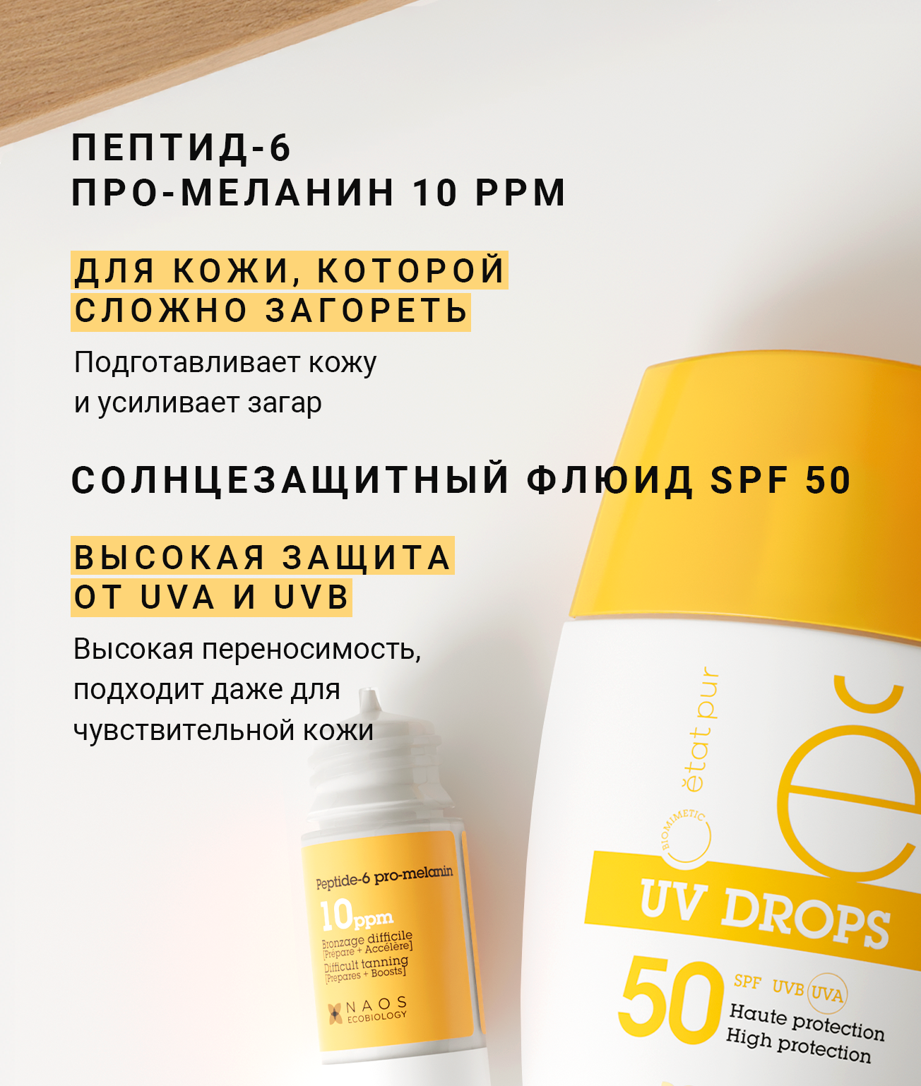 PURE ACTIVES Сыворотка с пептид-6 про-меланином Etat Pur Подготавливает кожу, усиливает и продлевает загара миниатюра 16