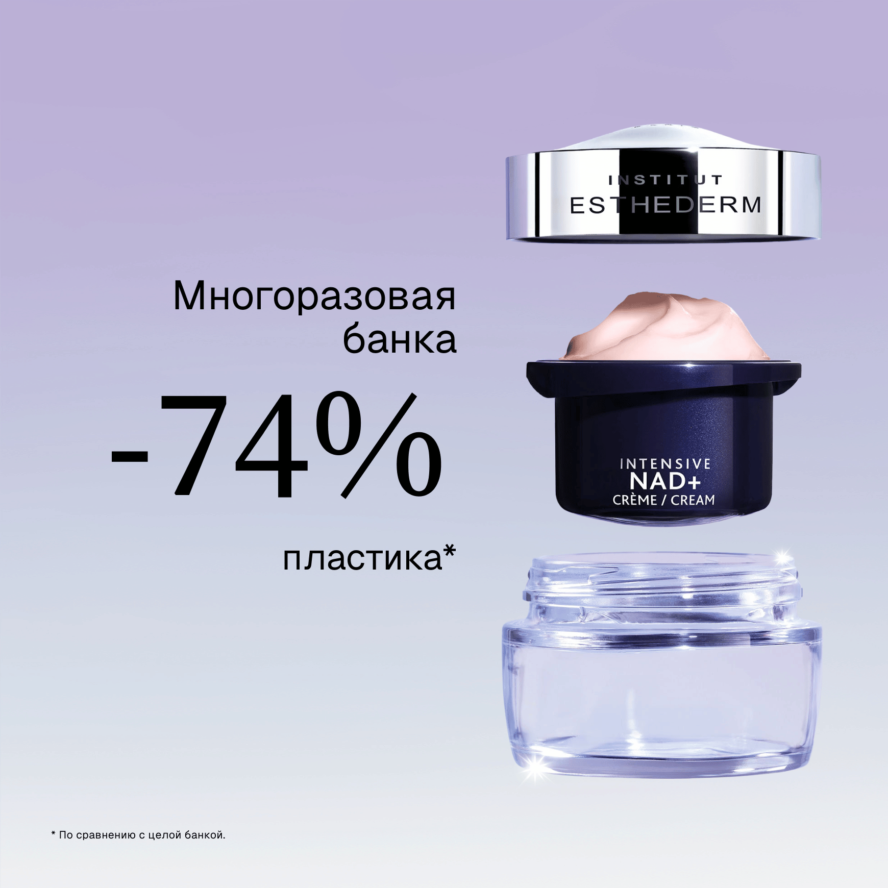 Intensive NAD+ Крем для лица и шеи с ниацинамидом сменный блок Institut Esthederm Улучшает текстуру кожи и цвет лица миниатюра 5