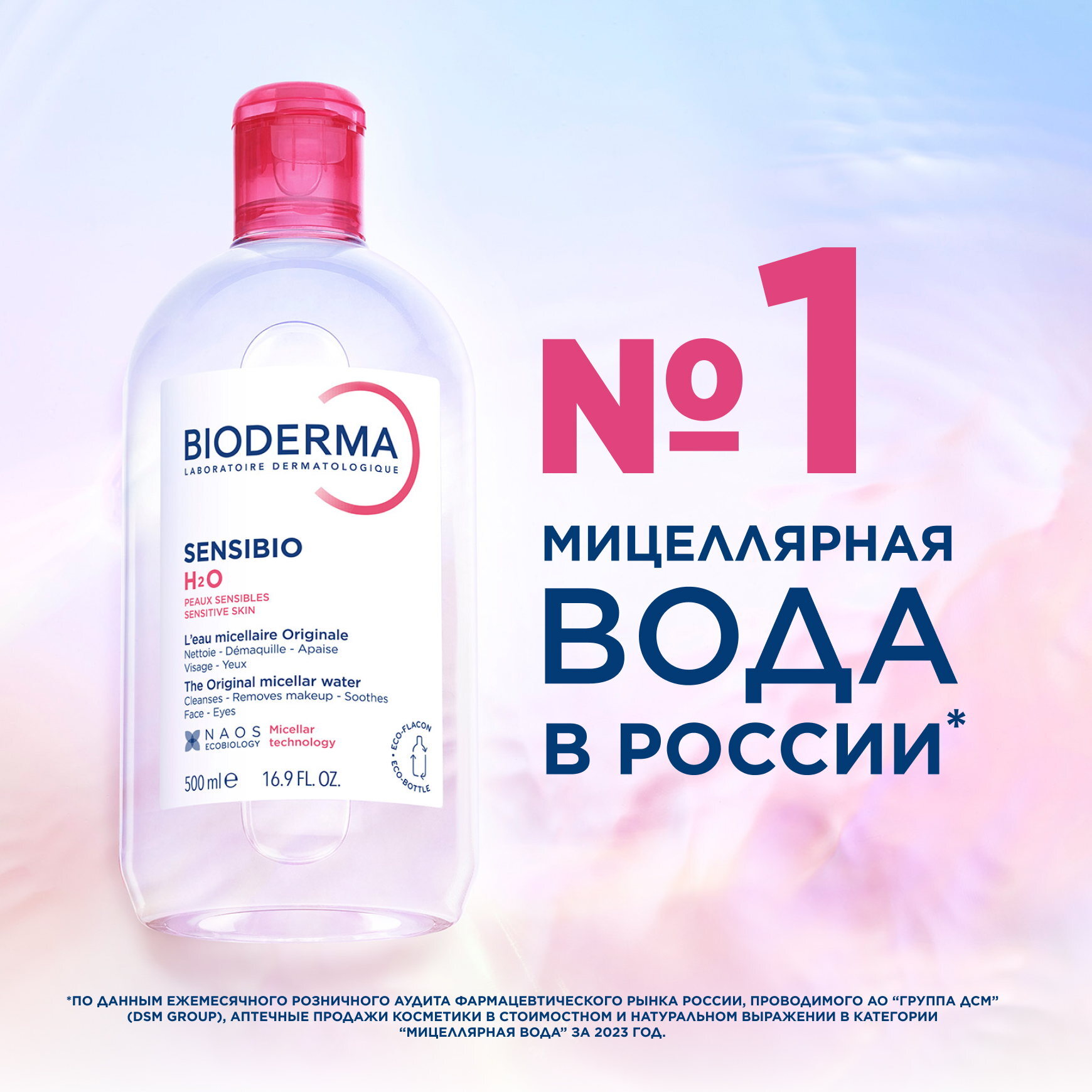 Sensibio Мицеллярная вода для чувствительной кожи BIODERMA Деликатное очищение кожи миниатюра 5