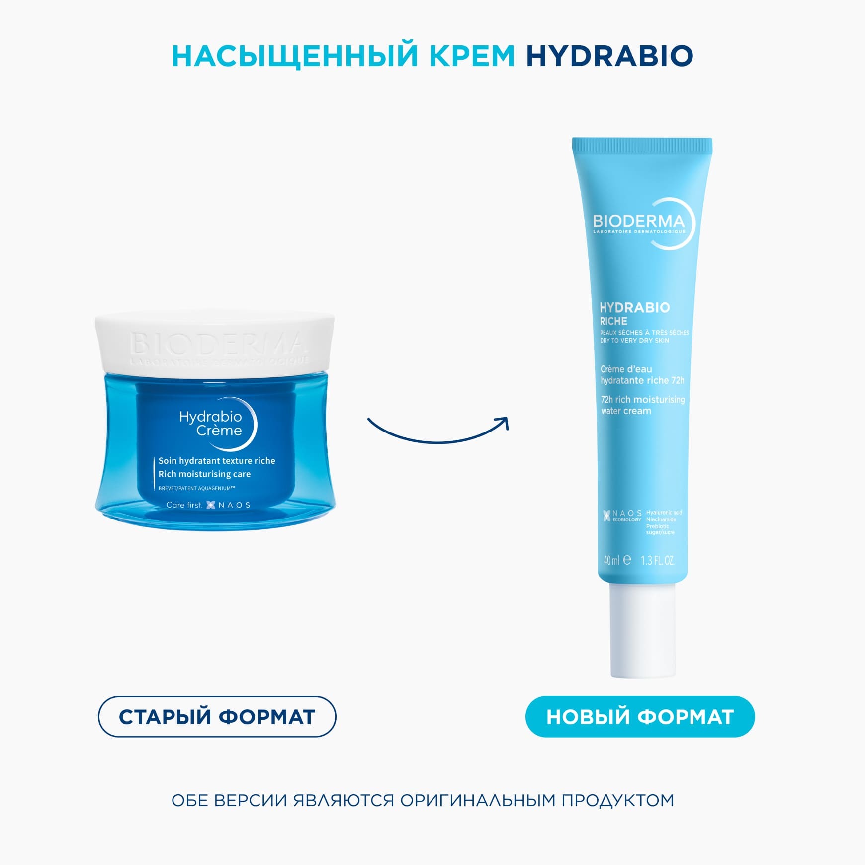 Hydrabio Насыщенный увлажняющий крем для сухой кожи BIODERMA Восстановление кожного барьера миниатюра 2