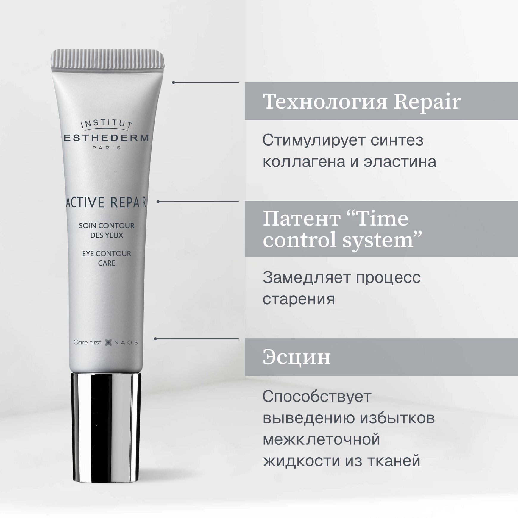 Active Repair Крем для глаз Institut Esthederm Крем для глаз против отечности и темных кругов миниатюра 2