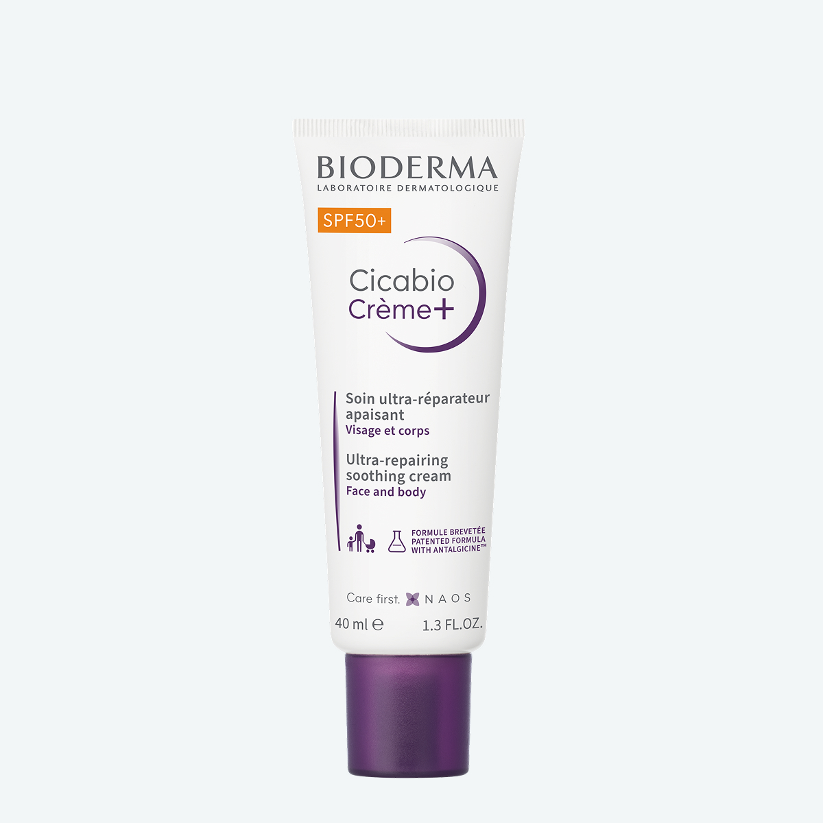 Cicabio Восстанавливающий и успокаивающий крем плюс SPF 50+ BIODERMA Естественное заживление кожи с защитой от солнца миниатюра
