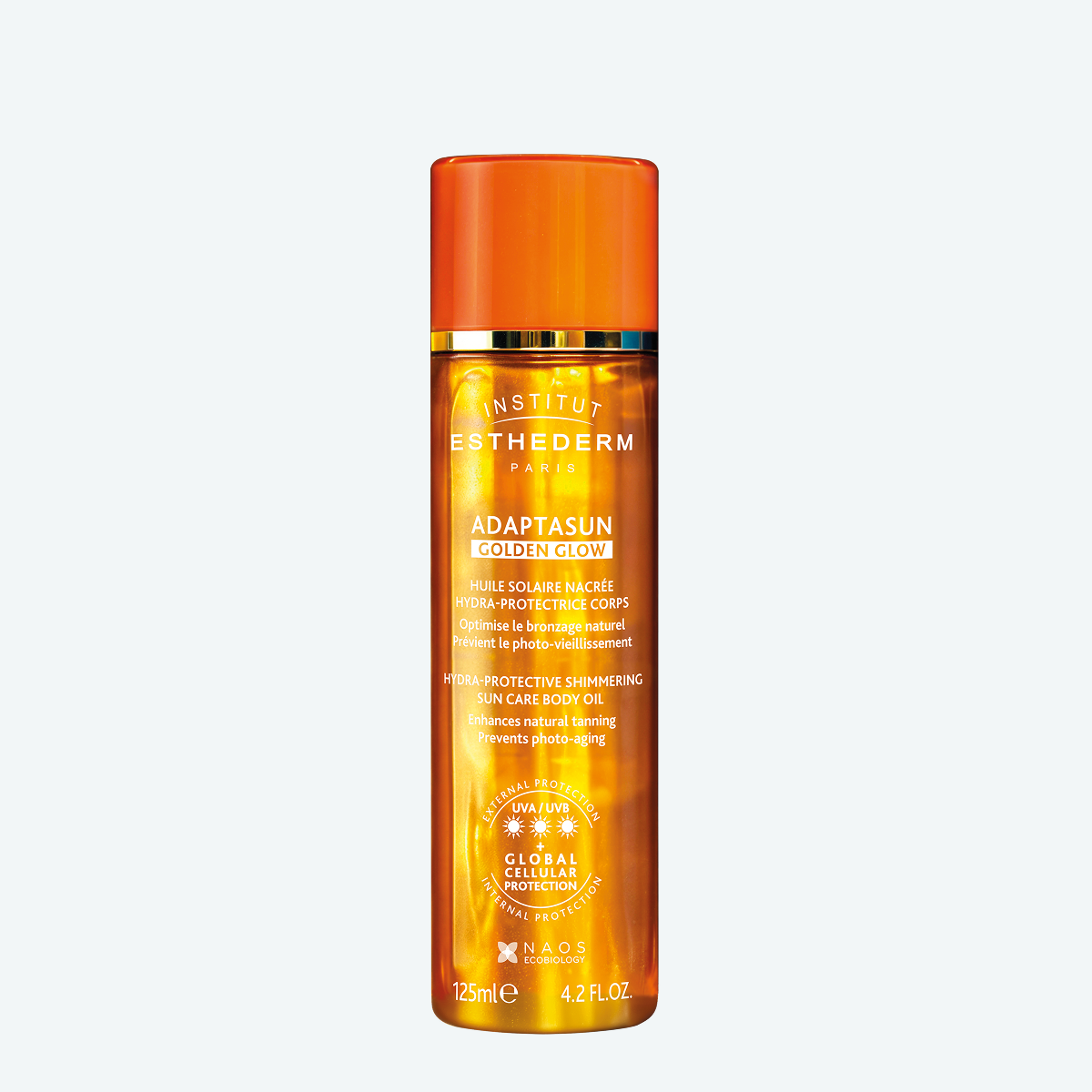 Suncare Адаптасан солнцезащитное масло с шиммером GOLDEN GLOW 3* Institut Esthederm Безопасный загар с эффектом сияния миниатюра
