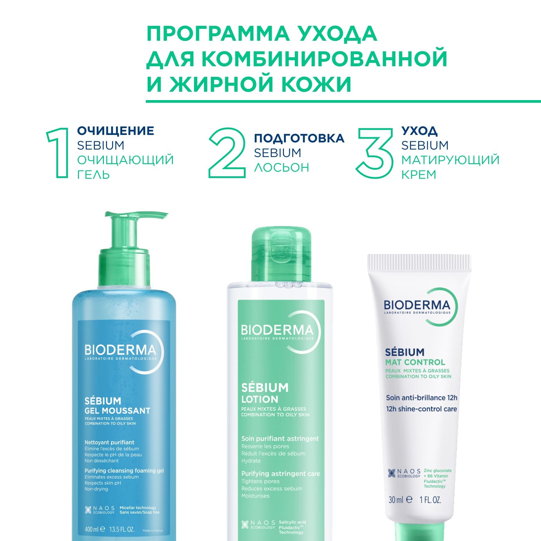 Sébium Очищающий гель BIODERMA Для жирной и проблемной кожи миниатюра 8
