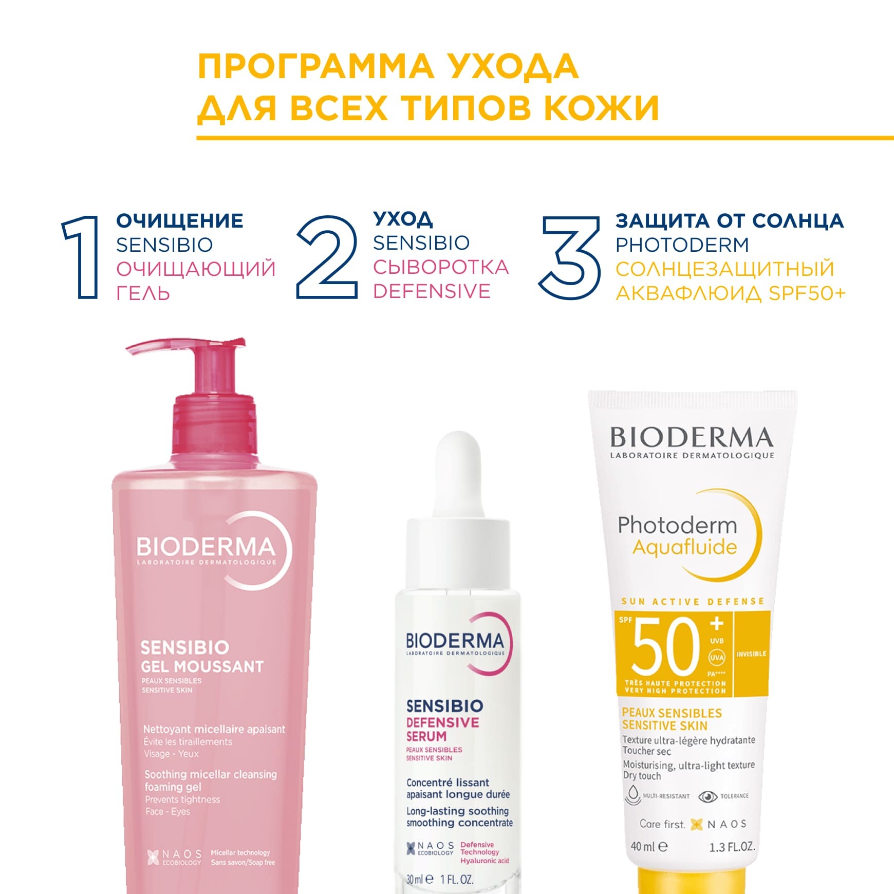 Photoderm Солнцезащитный Аквафлюид SPF50+ BIODERMA Увлажняющая, ультралегкая текстура с матирующим эффектом для всех типов кожи миниатюра 7