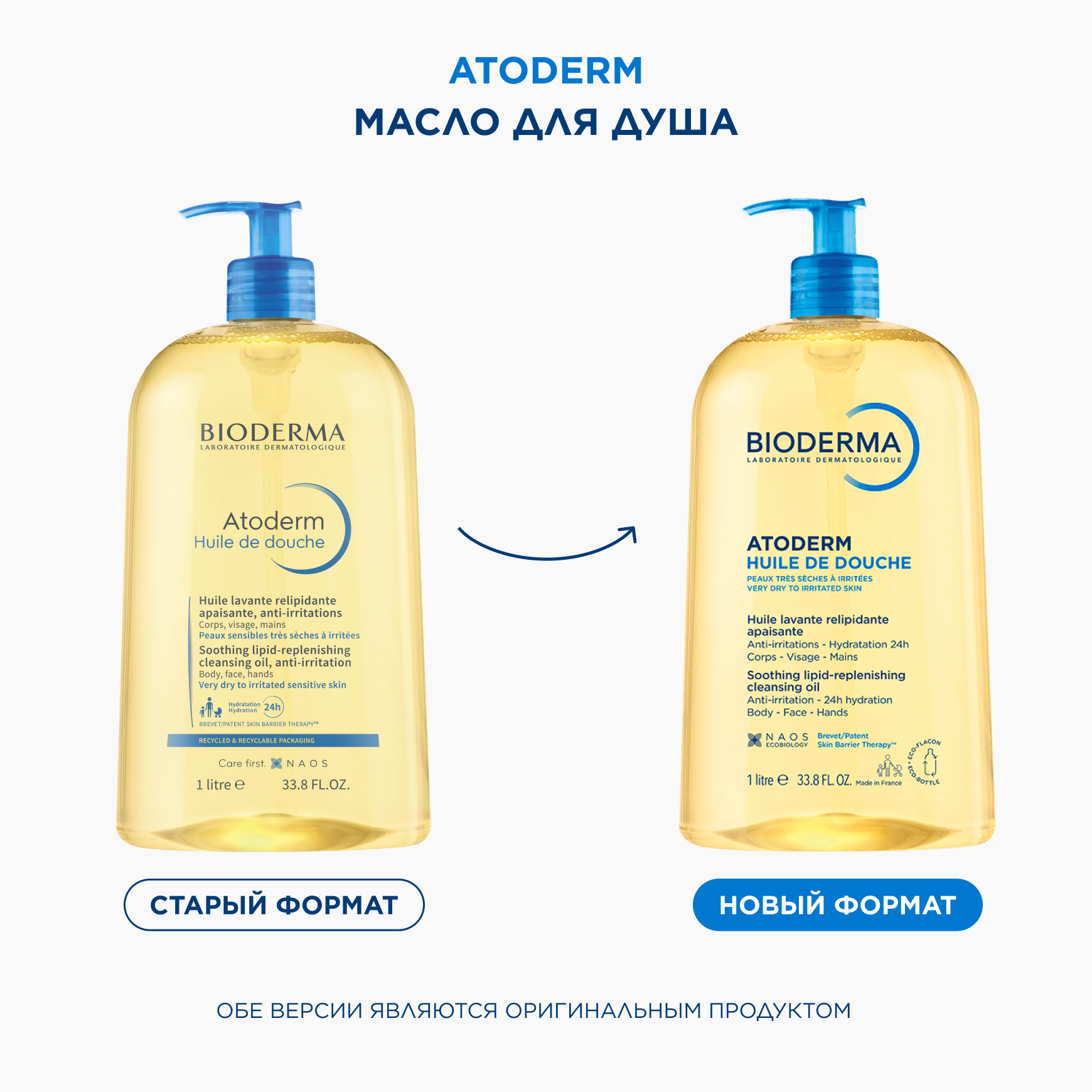 Atoderm Масло для душа BIODERMA Для сухой и склонной к атопии кожи миниатюра 2