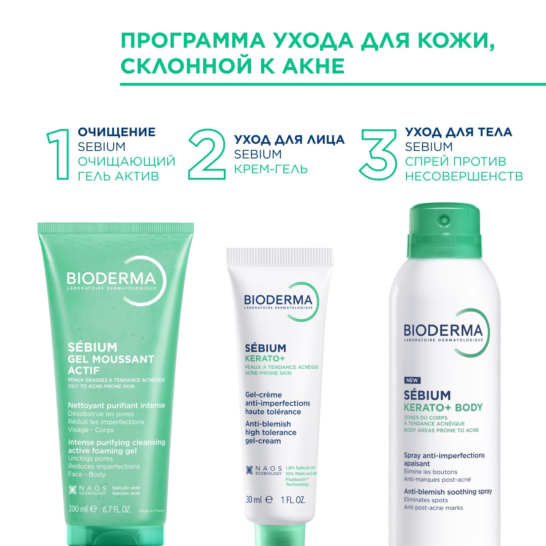 Sébium Гель-крем Керато+ BIODERMA Устраняет несовершенства и черные точки миниатюра 9