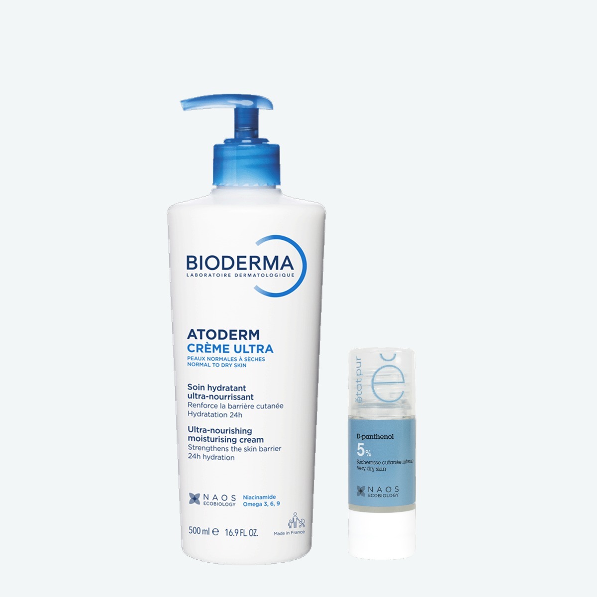 Набор Bioderma + Etat Pur для сухой кожи BIODERMA Сыворотка с D-пантенолом Etat Pur и крем Bioderma Atoderm, фото