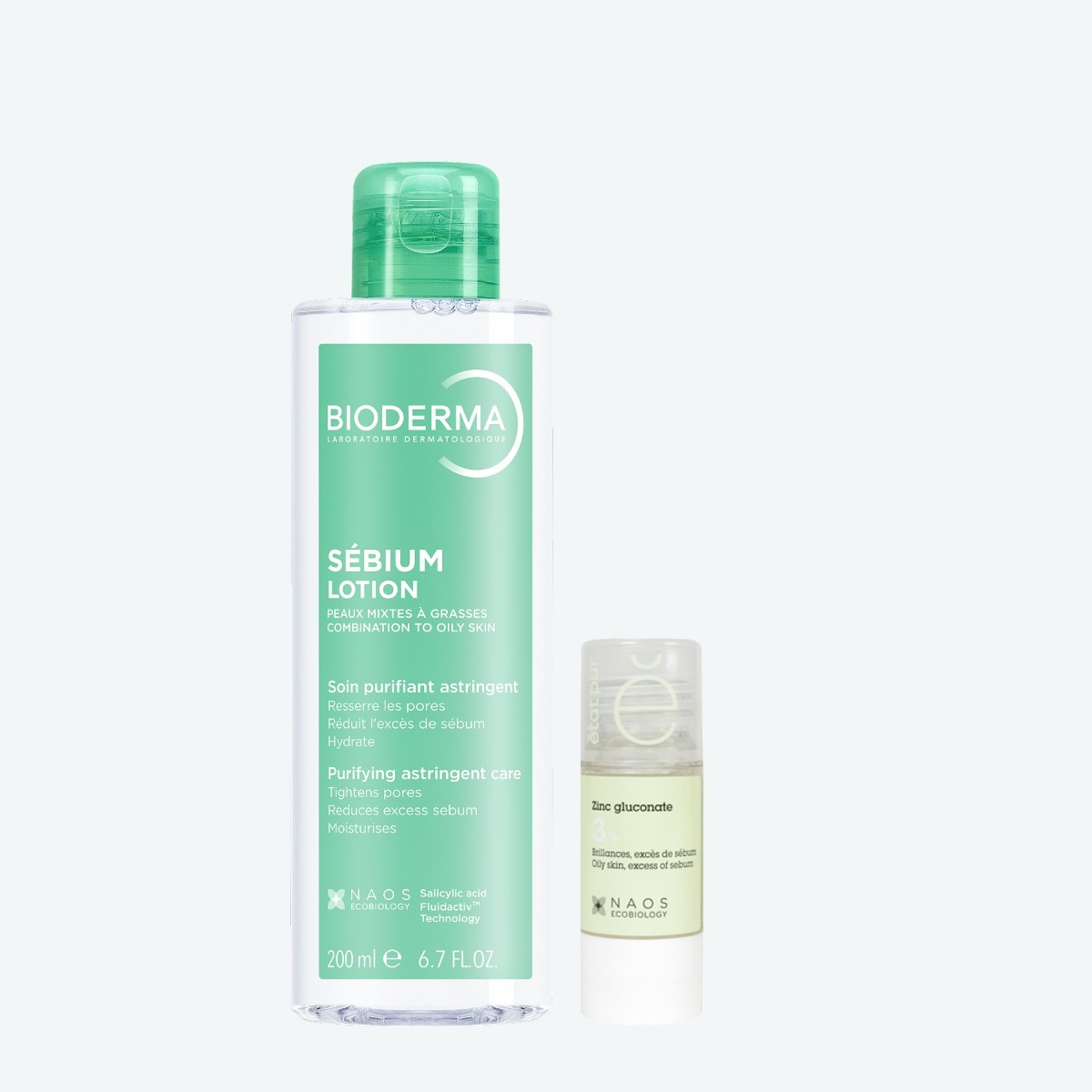Набор Bioderma Sébium лосьон, 200 мл + Etat Pur Сыворотка с глюконатом цинка 3% BIODERMA Уменьшение выработки кожного сала, фото