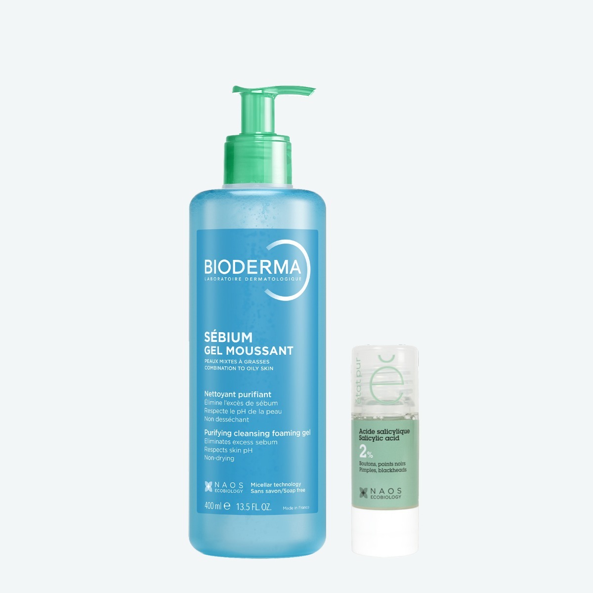 Набор Bioderma Sebium Гель для умывания, 400 мл + Etat Pur Сыворотка с салициловой кислотой 2% BIODERMA Очищение и уход, фото