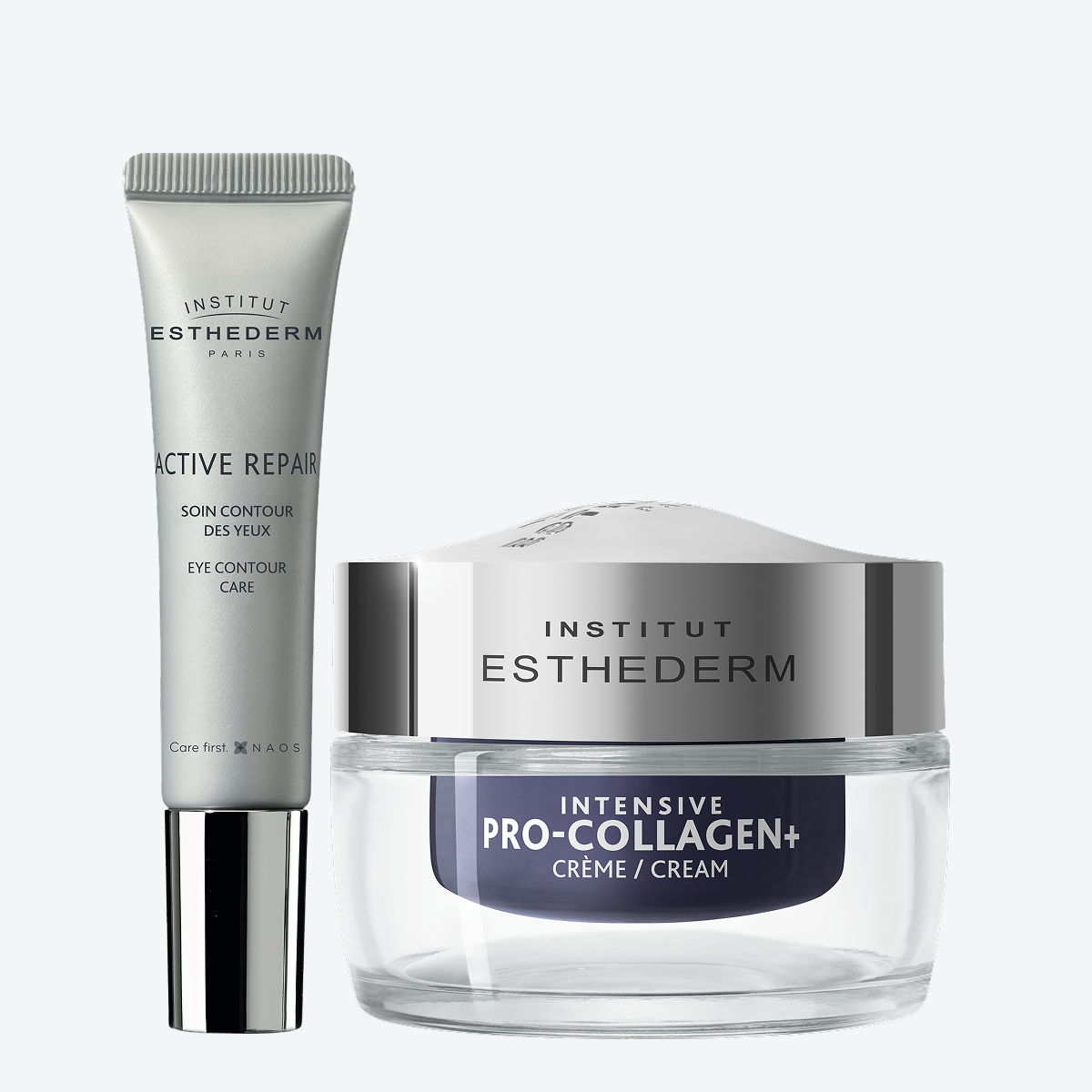 Набор Active Repair Крем для глаз и Intensive Pro-Collagen+ Крем для лица и шеи Institut Esthederm Восстановление упругости кожи и сокращение морщин миниатюра