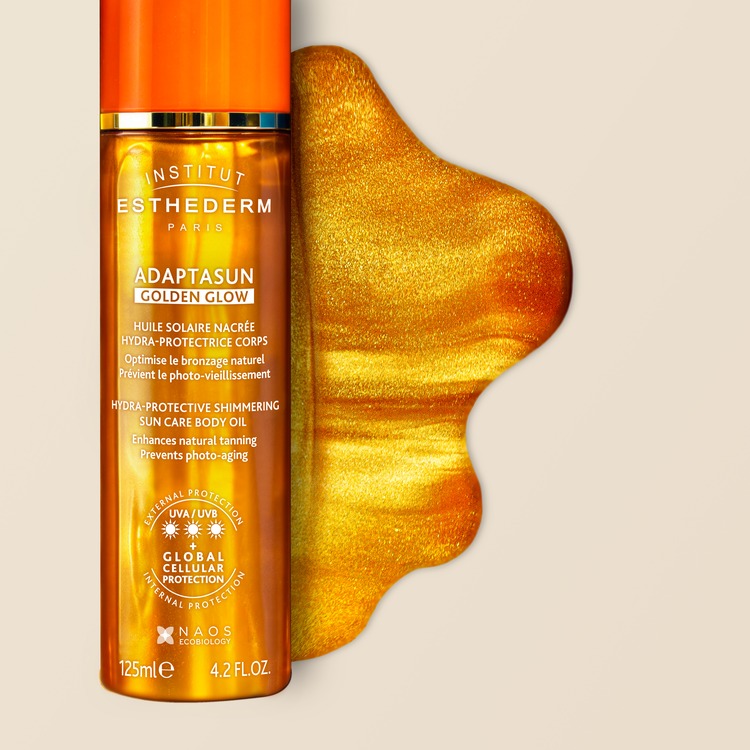 Тест редакции солнцезащитного масла с шиммером Adaptasun Golden Glow 3* от Institut Esthederm